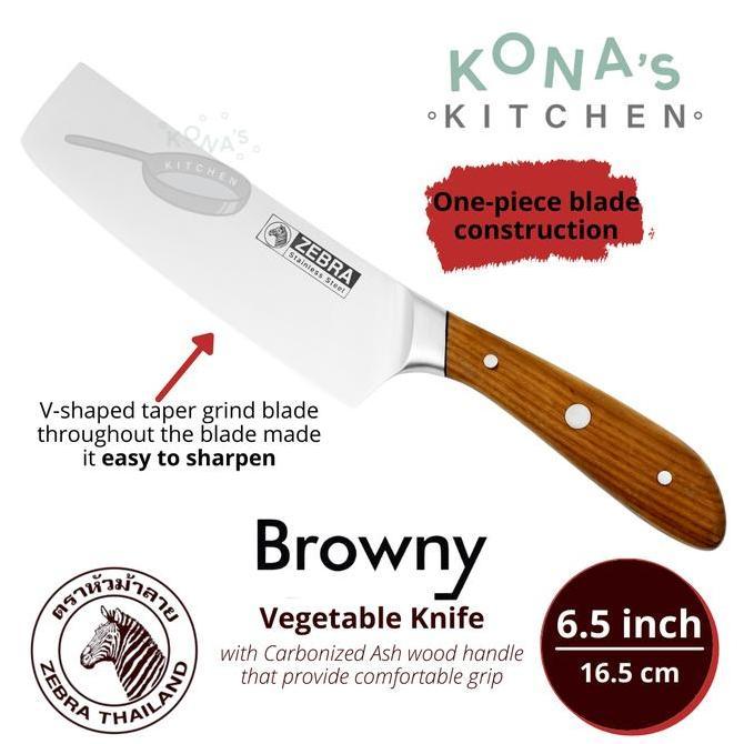 New- Zebra Vegetable Knife Browny 6,5" (990610) / Dapur