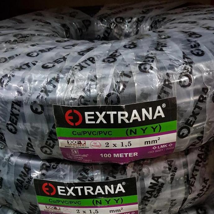 TERMURAH - Kabel NYY 2x1,5 Extrana 100mtr