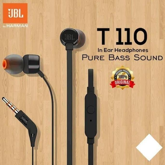 NEW JBL headset T110 pure bass earphone with mic original IMS by harman