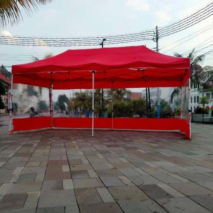 Terlaris Tenda Lipat Premium Uk 3X6 + Dinding 3 Sisi