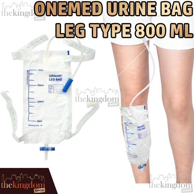 BEAM Onemed Urine Bag Leg Type 800ml 800cc Kantong Urinate Urin Pipis Kencing Anti Refluks & Tipe T 
