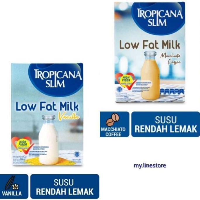 New- Tropicana Slim Low Fat Milk Vanilla 500gr Susu Tropicana Slim Vanila 500 gr Tropicana Low Fat