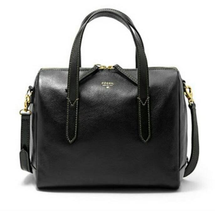 fossil sydney satchel black