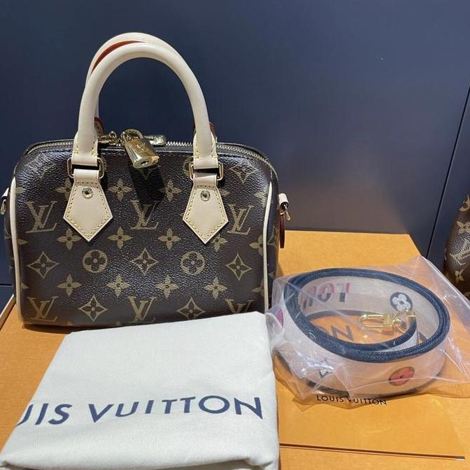 lv speedy bandouliere 20 strap noir split