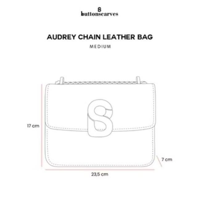 Audrey Chain Leather Bag Buttonscarves Slingbag