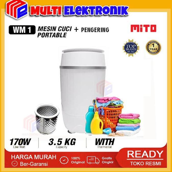 Mesin Cuci Mito WM1 | Mito Mesin Cuci Portable WM 1 Kapasitas 3,5Liter | Mesin Cuci Portable Mito WM