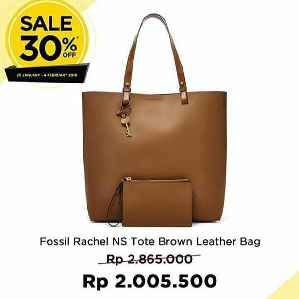 Fossil Rachel NS Tote Brown Leather Bag SUPER PROMO