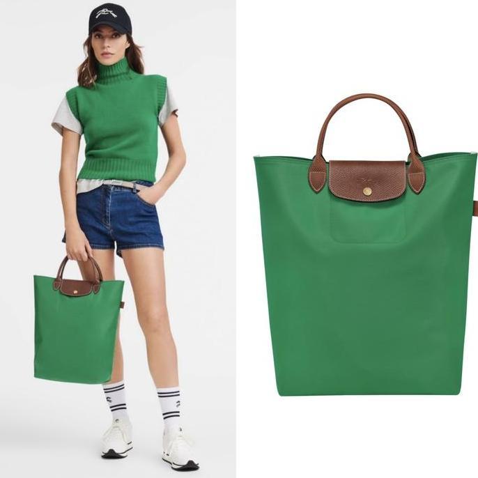 Longchamp lepliage M tote bag/lepliage M tote bag green