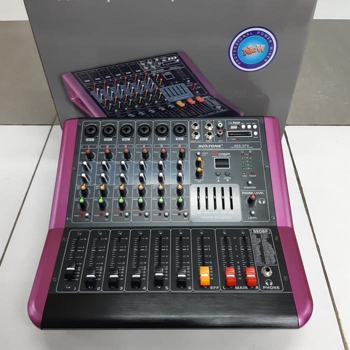 TERBARU MIXER POWER ROXTONE 6 CHANNEL BLUETOOH USB EFFECT VOCAL REVERB