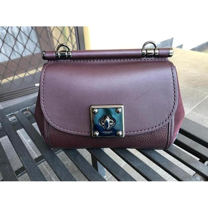 COACH SHOLDER BAG MAROON ORI 1%