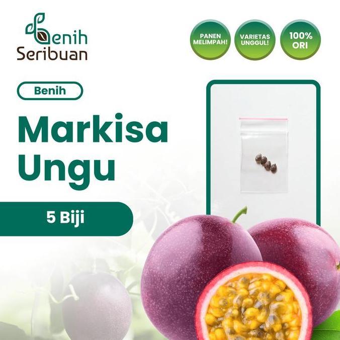 4 Benih Buah Markisa Ungu Manis Benih Tanaman Markisa Madu Premium