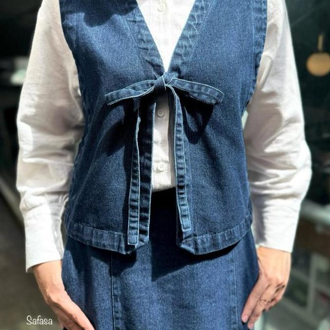Faya Set Denim | VEST + SKIRT | Rompi + Rok | Vest | Rok | Denim | Vest Denim | Rok Denim | Vest Den