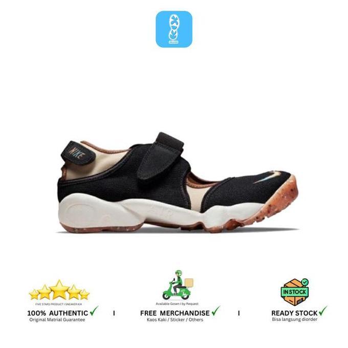 Sepatu Wanita Nike Air Rift Black Brown Gum Orinal