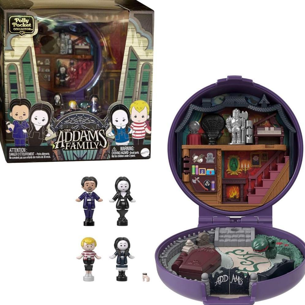 Polly Pocket Collector Playset, The Addams Family Compact with 4 Special Edition
