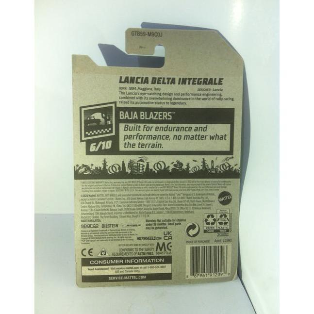 Hot Wheels. 2021 Baja Blazers - Lancia Delta Integrale. Black MATTEL