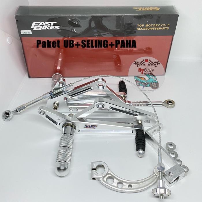 Paket Footstep Underbone Fastbikes Copy Dkt Non Disc / Non Cakram Belakang Ninja R & Rr Original Dan
