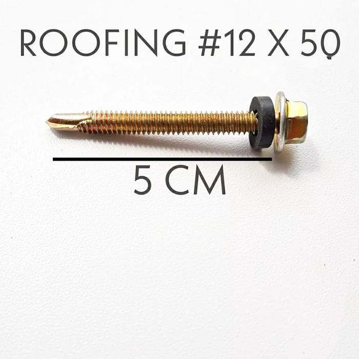 Baut Baja Ringan Roofing/Drilling 12X50 Panjang 5Cm Isi 300Pcs Baut Roofing/Drilling Baja Ringan Uku