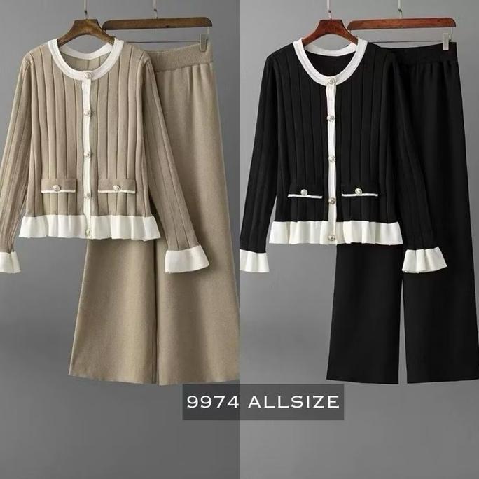 Erliza One set import bahan knit premium