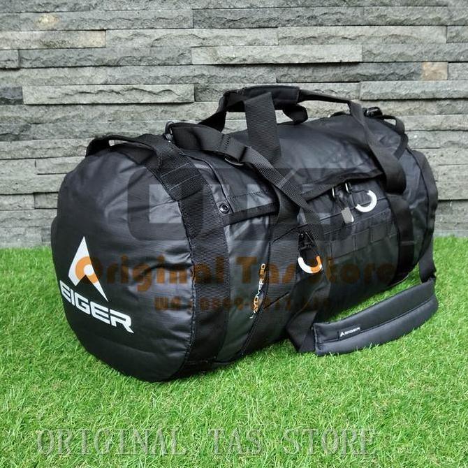 BEBAS ONGKIR - Packable Duffle Bag Eiger Layover 30 Black 910005602 Folded Duffle 30L Traveling
