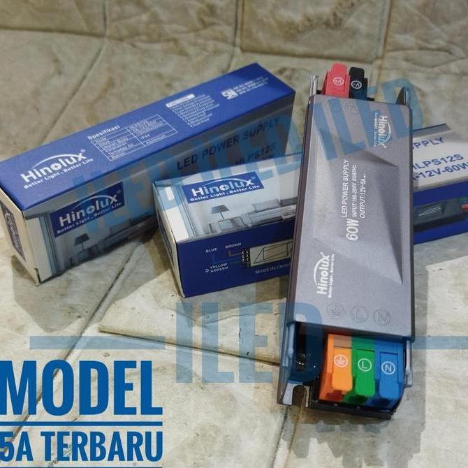 Trafo LED Strip 5A 12v Power Supply Slim Tipis AC DC 5Ampere 60watt 5