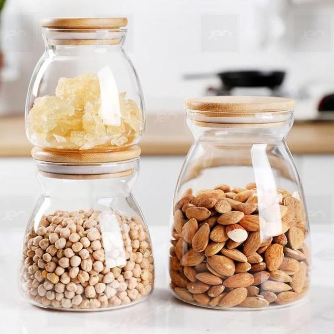 Best- Toples Kaca Makanan Storaged Jar Display Food 600ml