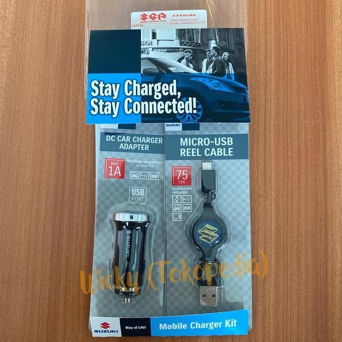 TERBARU - Mobile Charger Kit Suzuki - Charger HP Mobil Suzuki Original SGP