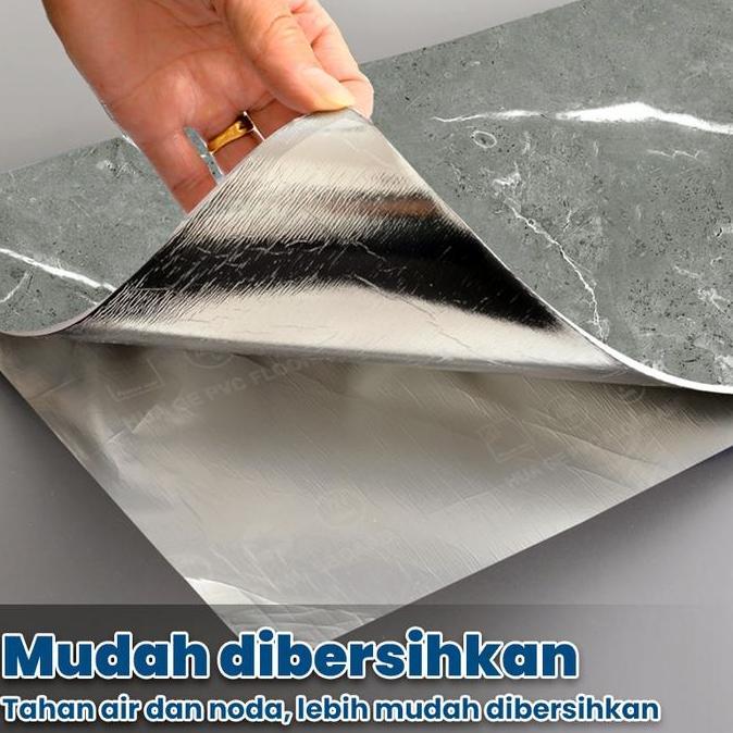 Ameldaharu99 - Wallpaper Dinding Marble 3D 30X60Cm Vinyl Anti Minyak Untuk Dapur & Kamar Mandi