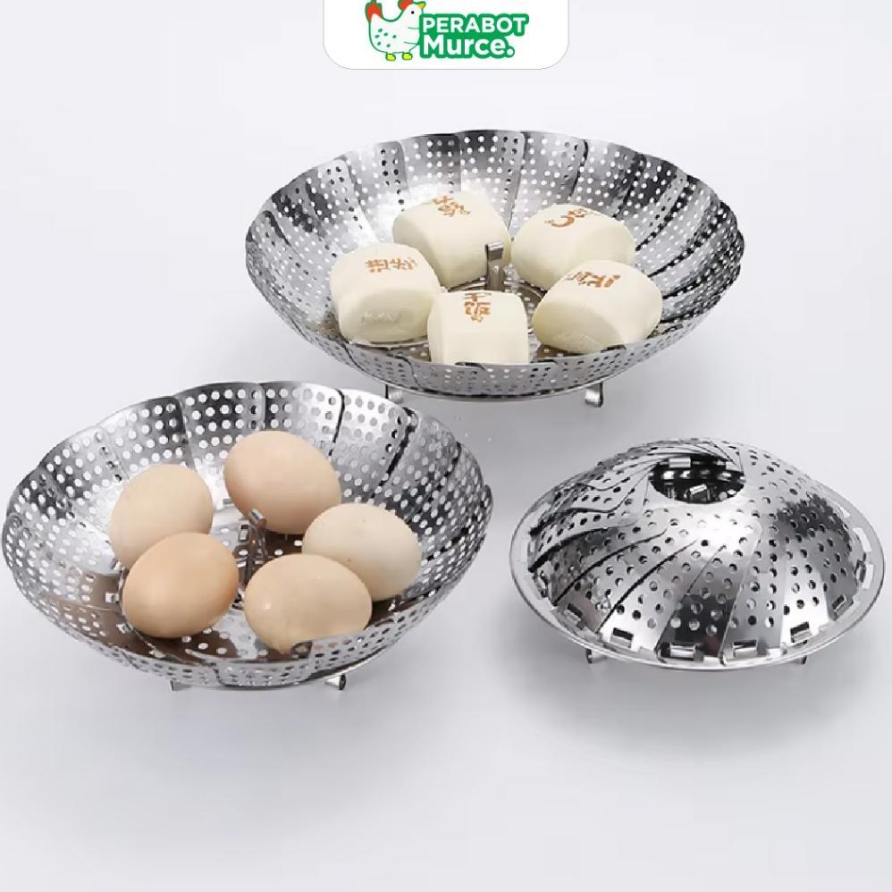 Bisa Cod Kukusan Serbaguna Alat Kukus Stainless Steel Pengukus Model Teratai Alat Kukus Bentuk Bunga