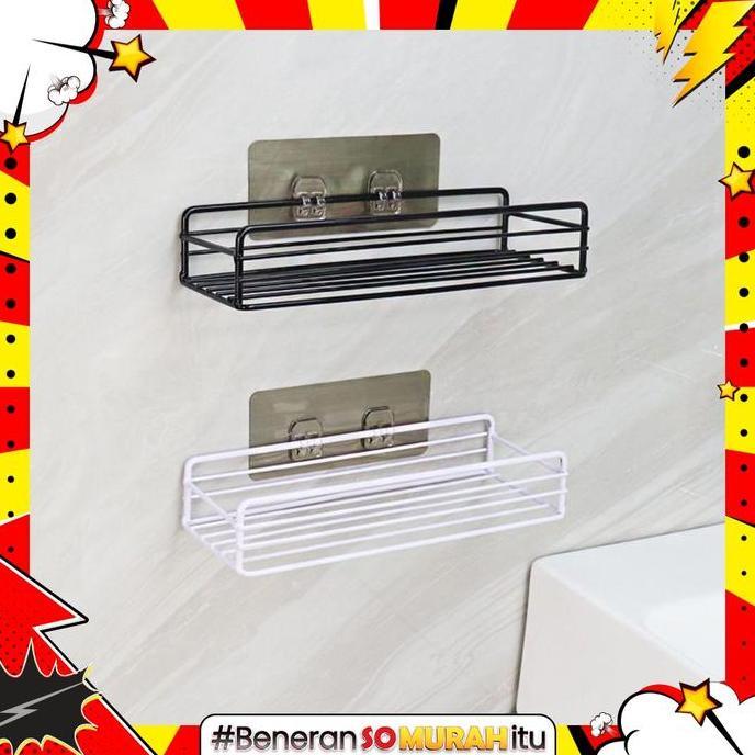 Rak Gantung Tempel Dinding Sudut Kamar Mandi Tempat Sabun Shampo Detergen Anti Karat