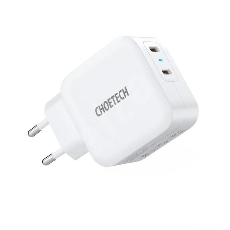 TERBARU - CHOETECH Dual USB-C PD 40W Fast Charger - PD6009