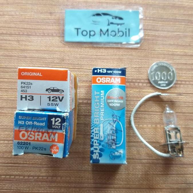 BALAYASHOPID Bohlam Halogen H3 12V 55W H3 12V 100W merk Osram