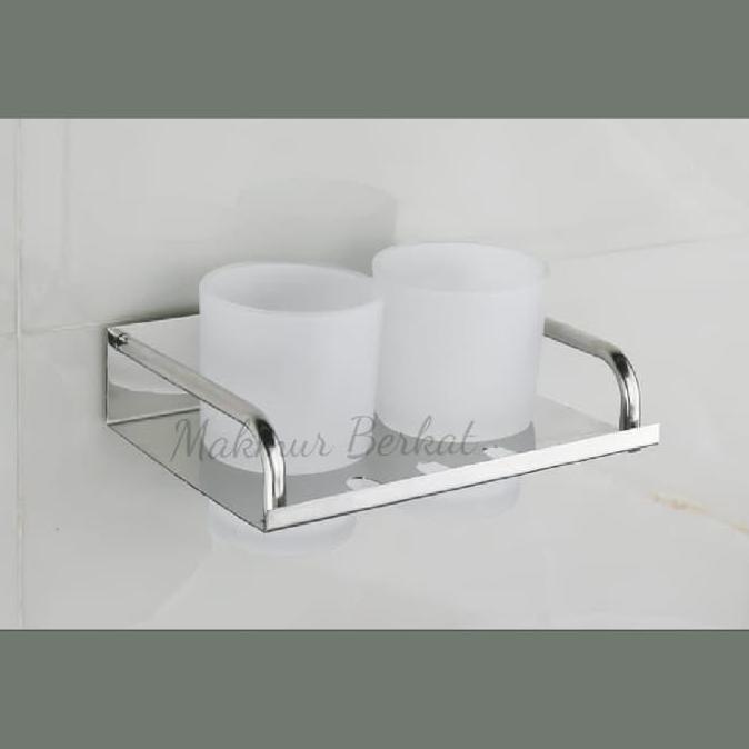 Tempat sikat gigi gelas / Tempat sikat gigi gantung