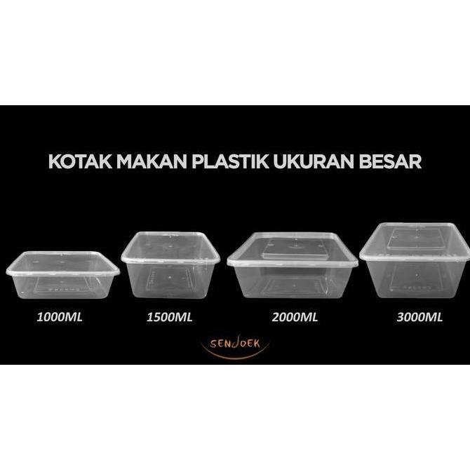 Bestsell- Kotak 1000Ml Square / Lunch Box/ Thinwall/Food Container