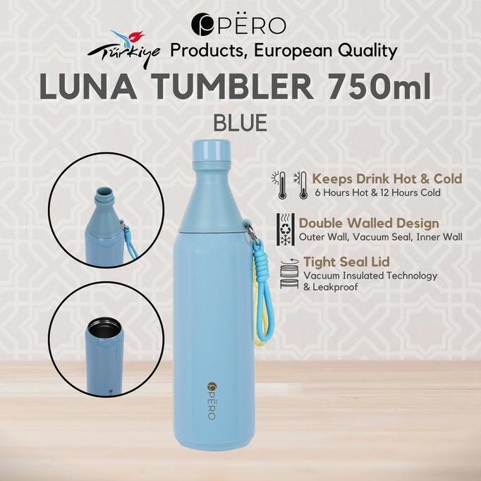 Bestsell- [Exclusive Jordi Onsu] Pero Luna Tumbler 750 Ml / Botol Minum Tumbler Vakum 750 Ml