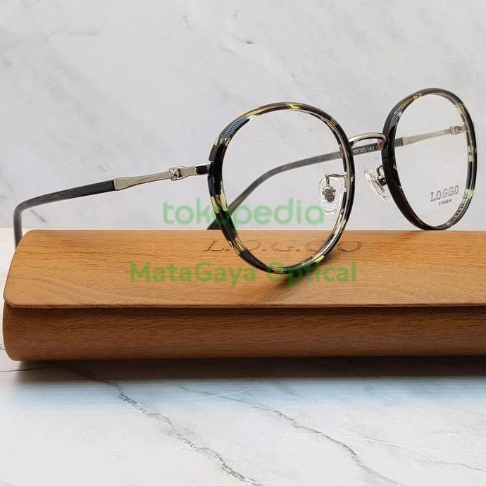 Kacamata Unisex Original Loggo LA28 C8 NEW Model Bulat Keren