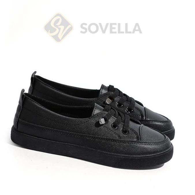 Jelitashoes- Sovella Cleo Sepatu Flat Shoes Putih Slip On Wanita Karet