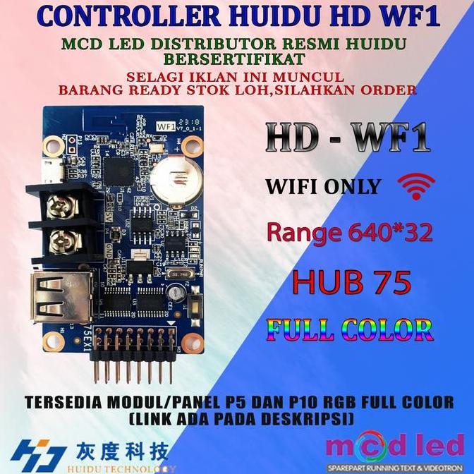 Terpopuler- Kontroler Running Text Huidu Hd Wf1 Hd Wf2 Hd Wf4 Untuk Rgb Full Color