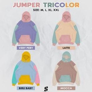 Outfitkekinian- Swepo Hoodie Jumper Tricolor Size M-Xxl (Pria & Wanita)