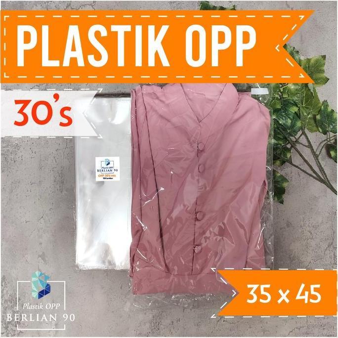 LanjAYa- Plastik Opp 35x45 Cm 30s Micron Plastik Opp Lem Plastik Opp Seal