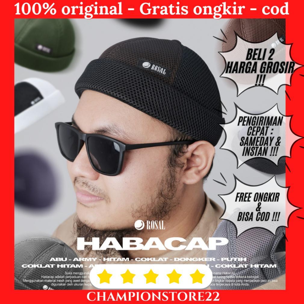 Peci Sholat Rosal Habacap Habasya Mikihat Topi Muslim Pria Dewasa