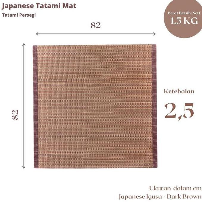 OKIDATAMI - Square Tatami Igusa Jepang Ukuran Japanese Tatami Tikar Karpet Lampit Jepang Mat Matras 