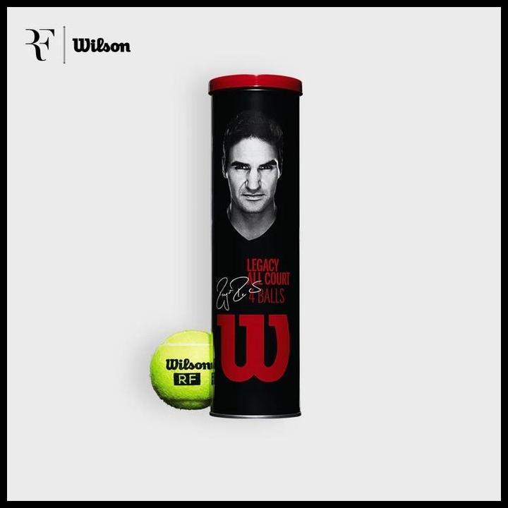 Promo [Buy 1 Get 3 Cans] Wilson Rf Roger Federer Legacy Tennis Ball Bola Tenis 4-Ball Metal Can Tenn