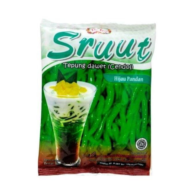 Murah Sruut Tepung Cendol Sruut 1Kg - Premiks Tepung Dawet Rasa Pandan Dari Sagu & Terigu 1000G