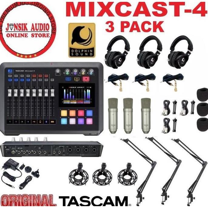 Paket Podcast Tascam Mixcast-4 Paket Podcast Live Mixcast4 Terlaris