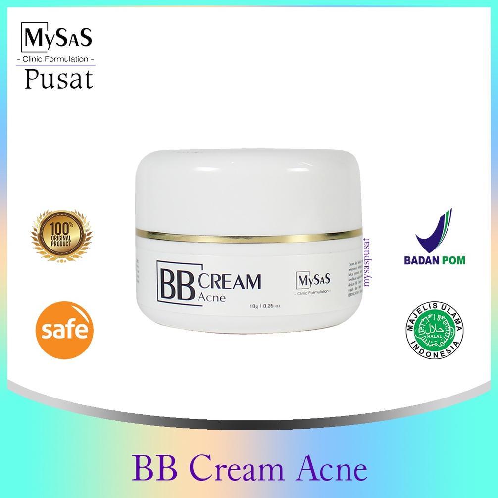JaminanDonk- MYSAS BB CREAM ACNE / Bedak Cream Jerawat Glowing Natural kulit berjerawat / my sas ski