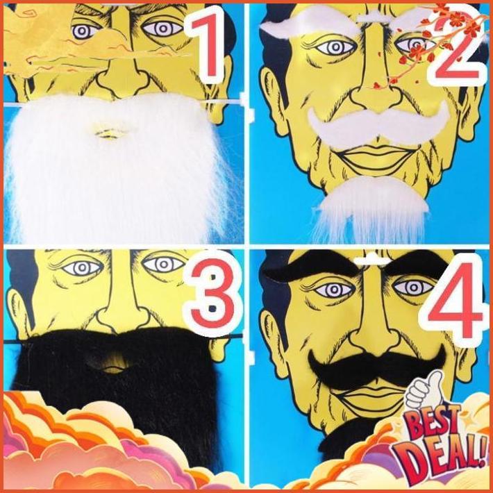 TOP TODAY Mainan jenggot dan kumis palsu untuk drama