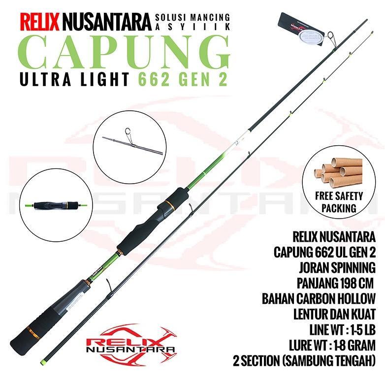 READYGan- Joran Relix Nusantara CAPUNG 662 UL GEN 2 - Free Packing Pipa