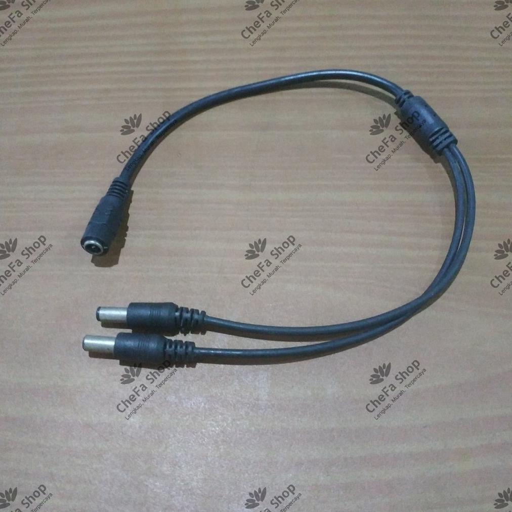 AudioWhell- Kabel DC Spliter 2 / Sambungan Cabang Jack DC / Power Adaptor Splitter / Kabel Cumi 1 To