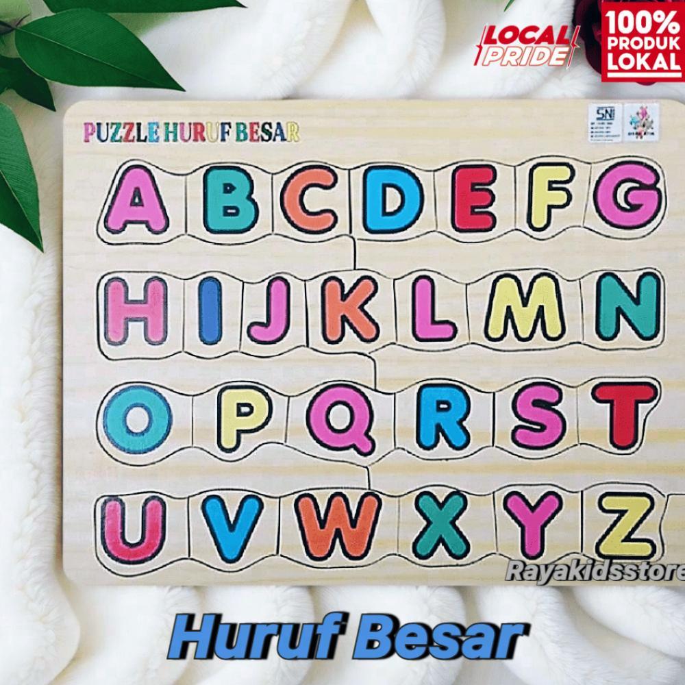 Hot Deals Paket 4 Puzzle Kayu Edukasi Bongkar Pasang Isi 4 Angka Huruf Besar Kecil Dan Hijaiyah