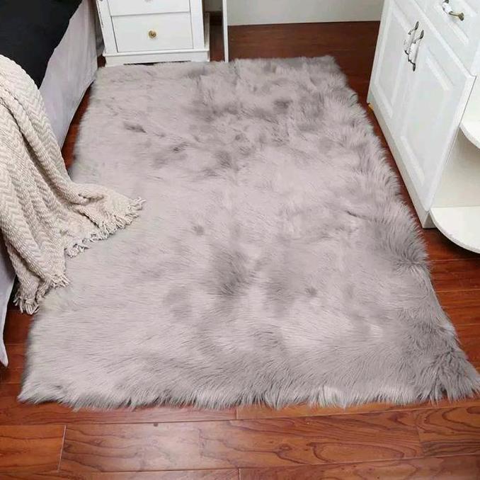 Kain Bulu Korea Meteran 100x150 - Empuk dan Tebal - Taplak Karpet Lantai